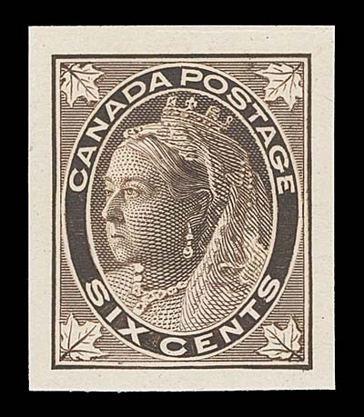 CANADA  66P-73P, 68Pi,A selected set of eight large margined plate proof singles in the issued colours on card mounted india paper, includes an extra 2c proof in the dull purple shade, VF