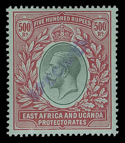 EAST AFRICA AND UGANDA  40-59,A fabulous, complete set of 20 with bright colours and NEVER HINGED; each stamp with diagonal SPECIMEN handstamp overprint in violet (ex. Goa collection). An impressive set, F-VF NH (SG 44-63)