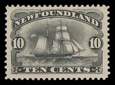 NEWFOUNDLAND  59,A very well centered and fresh mint single with pristine original gum, VF+ NH