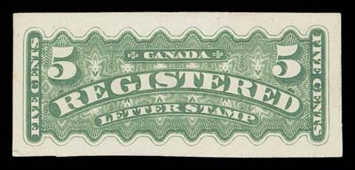 CANADA  F2,A choice, large margined plate proof single on card,  characteristic colour associated with this elusive proof, VF+