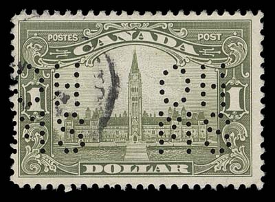 CANADA  OA159,An unusually well centered and sound used example of this difficult official stamp, VF