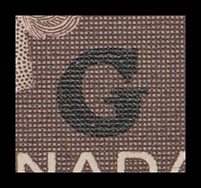 CANADA  O46a,The scarce error showing double printing of the "G" overprint - two clear impressions close together; small light pencil notation "45" by K. Bileski denoting plate position from the unique part sheet of 80, VF NH