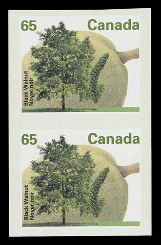 CANADA  1367a,An elusive mint imperforate pair, large even margins, VF NH, rarely seen