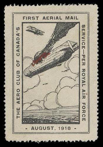 CANADA  CLP1,Aero Club of Canada, a well centered mint example, minute corner crease, very scarce as a high percentage of only 200 stamps printed were used on special flight covers and with less than 27 mint examples are thought to exist, VF OG