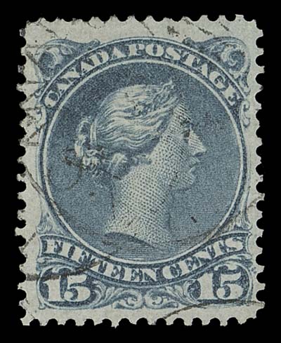 CANADA  30b, iii,A well centered example in a deep rich shade, showing the "Pawnbroker" constant plate variety (Position 10) well clear of light circular datestamps, F-VF