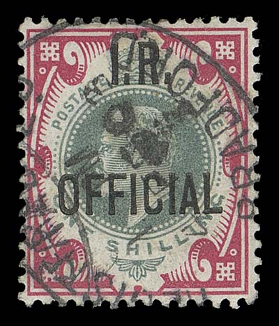 GREAT BRITAIN  O23,A nicely centered example with excellent colour and centrally struck oval Registered Bradford datestamp, F-VF (SG O24 £900)