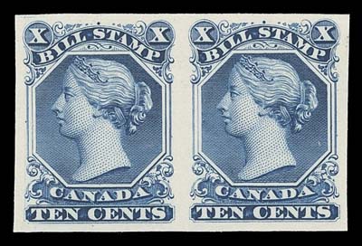 CANADA REVENUES (FEDERAL)  FB18-FB36,The complete set of sixteen plate proofs pairs in the issued colours (the 20c and $1 green + red centre do not exist in issued colours), each pair with large margins, VF and choice
