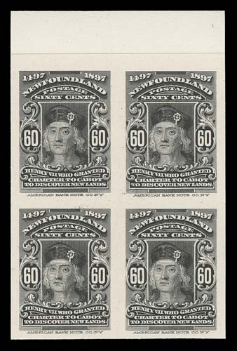 NEWFOUNDLAND  61-74,The complete set of fourteen plate proof blocks of four in the issued colours on card mounted india paper, most are sheet marginal. A beautiful set, seldom seen in blocks, VF (Unitrade cat. $3,100)