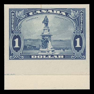CANADA  217-227,The complete set of plate proof singles in issued colours; 4c oxidized as often, all printed on card mounted india paper and with sheet margin at foot, VF