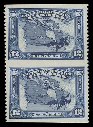 CANADA  141c-145c,Bright fresh mint set of five vertical pairs, imperforate horizontally, VF VLH