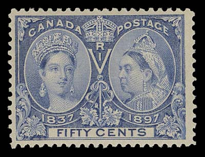 CANADA  50-60,Short set of eleven, rich colours and quite well centered, F-VF NH; 50c with 2010 PF cert. (Unitrade cat. $4,490)
