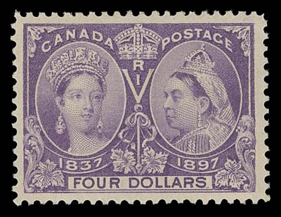 CANADA  64,An extraordinary mint single with superb colour and bold impression, well centered with large margins and possessing full immaculate original gum NEVER HINGED. A great stamp in all respects, VF+ NH; 2004 Greene Foundation cert.
