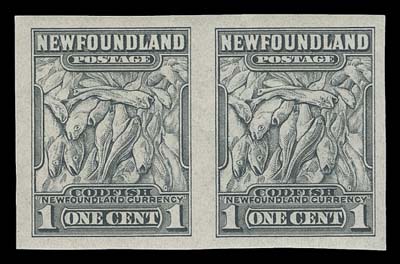 NEWFOUNDLAND  253a,A large margined mint imperforate pair, choice, VF NH