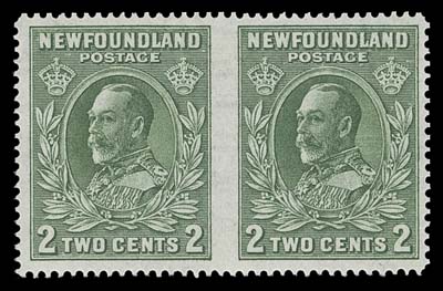 NEWFOUNDLAND  186d,Mint horizontal pair imperforate vertically between, VF NH