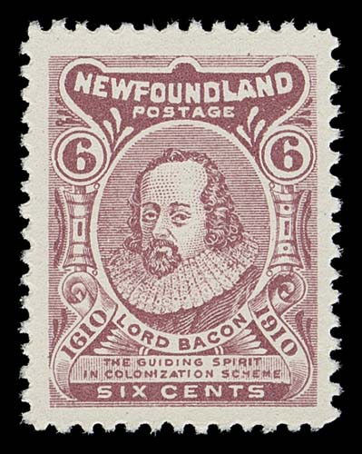 NEWFOUNDLAND  92Ai,A mint single showing the "WF" joined variety from Position 17 (with malformed "L" in NEWFOUNDLAND), pristine original gum, VF NH