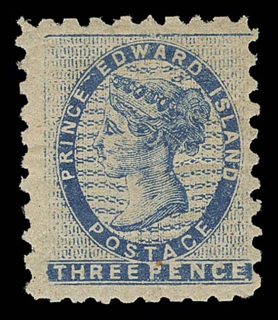 PRINCE EDWARD ISLAND FAKES AND FORGERIES  Six lithographed forgeries of unknown origin, all perf 9 with 2p, 3p (two shades) and 6p unused plus 3p and 6p with added grid cancel. Dangerous forgeries, the two pence is especially deceiving.