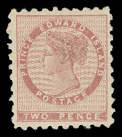 PRINCE EDWARD ISLAND FAKES AND FORGERIES  Six lithographed forgeries of unknown origin, all perf 9 with 2p, 3p (two shades) and 6p unused plus 3p and 6p with added grid cancel. Dangerous forgeries, the two pence is especially deceiving.