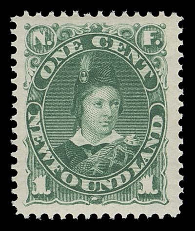 NEWFOUNDLAND  45,A post office fresh mint single, extremely well centered with sharp impression on bright white wove paper, full pristine original gum, XF NH
