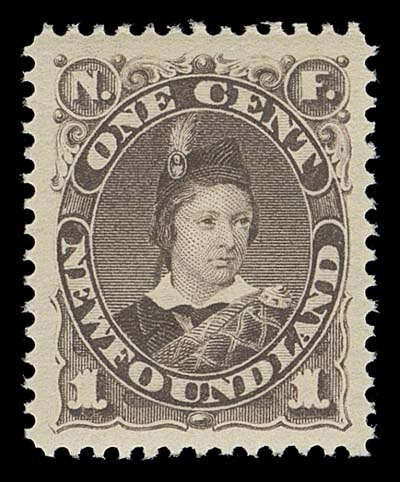 NEWFOUNDLAND  43,An exceptional mint example with amazingly deep rich colour, distinctive from the myriad shades found on the Prince of Wales issues, very well centered with large margins and full pristine original gum, XF NH