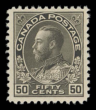 CANADA  120ii,A nicely centered mint example of this difficult stamp, post office fresh colour in a deeper shade than normally encountered, full pristine original gum; a beautiful stamp for the shade enthusiast, VF NH