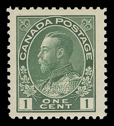 CANADA  104e,A remarkable mint example, well centered with unusually large margins, brilliant colour and pristine original gum; VF NH JUMBO