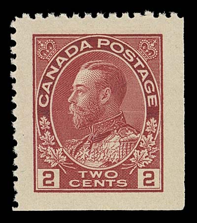 CANADA  106as,An incredible mint booklet single, exceptionally well centered with four "boardwalk" margins, XF NH GEM