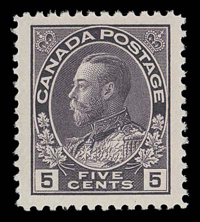 CANADA  112i,Fabulous mint single in a lovely early shade, extremely well centered with impressive large margins seldom found on wet printings, XF NH