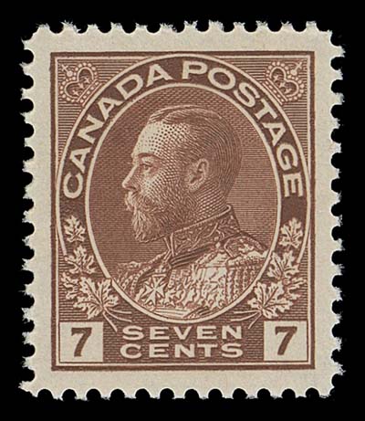 CANADA  114,A superb mint single, precisely centered with large margins, XF NH
