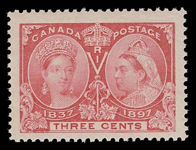 CANADA  53,An incredible mint example surrounded by "boardwalk" margins, brilliant fresh colour and full original gum, never hinged. An absolute JUMBO ideal for someone seeking the extraordinary, XF NH