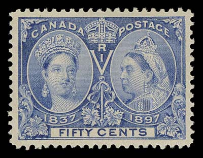 CANADA  50-65,A beautiful mint set with exceptionally fresh colours; 8c, 15c and $1 to $5 are fine centered, other values are well centered. All sixteen with full original gum, NEVER HINGED. A popular and sought-after series, F-VF NH (Unitrade cat. $16,480)