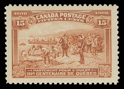 CANADA  102,A magnificent mint example with superb centering and remarkably large margins, faintest of gum bends, full unblemished original gum, XF NH JUMBO; clear 2013 Greene Foundation cert.