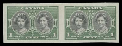 CANADA  246a,Large margined mint imperforate pair with full original gum, choice VF LH
