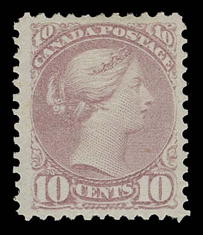 CANADA  40c,An unusually select mint example of this difficult stamp, well centered and displaying true post office fresh colour as well as a large portion of its dull, white streaky original gum, vastly superior to what we are accustomed to seeing, VF OG