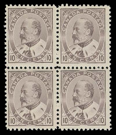CANADA  93i,A beautiful post office fresh mint block in the distinctive dull shade and impression, decent centering and with full original gum, Fine+ NH