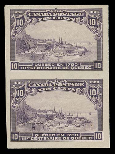 CANADA  101a,Fresh mint hinged imperforate pair, large margins, VF OG