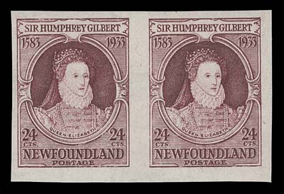 NEWFOUNDLAND  224a,Large margined mint imperforate pair, VF NH