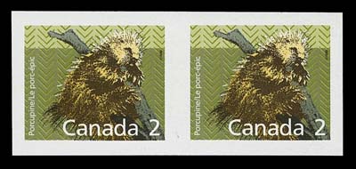 CANADA  1155b, 1156a, 1160b,Three nice imperforate pairs with large margins, choice VF NH