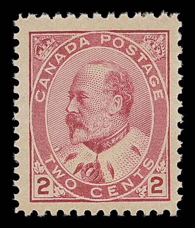 CANADA  90e,Mint example of this distinctive and elusive design type (only  from Plate 1 & 2 among the 86 different plates used), well centered with full pristine original gum, VF NH 