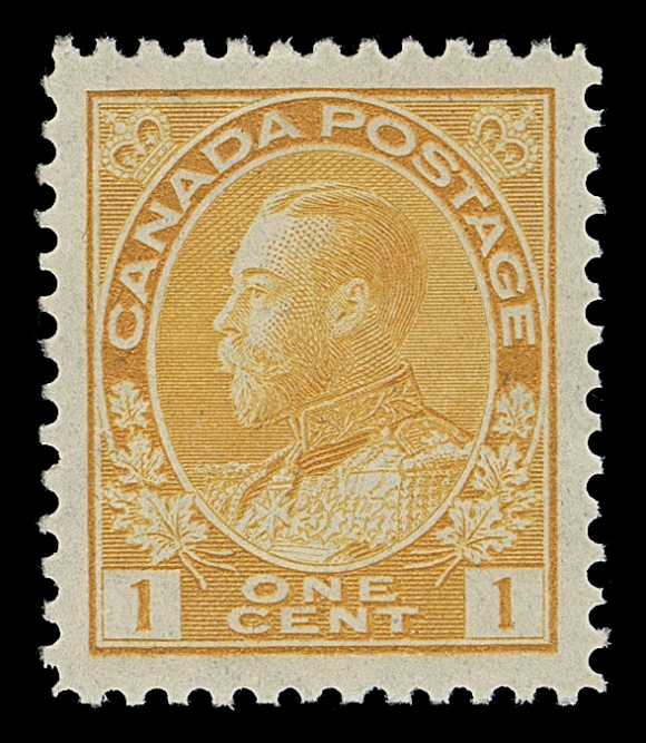 CANADA  105f,A precisely centered mint example within balanced large margins, lovely bright impression, XF NH