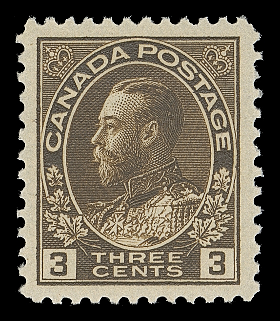 CANADA  108ii,An extremely well centered mint example displaying a noticeably darker shade of brown, full unblemished original gum, XF NH