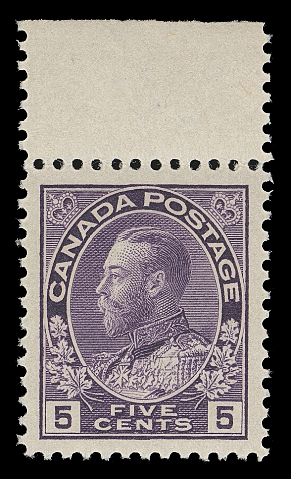 CANADA  112,An exceptionally and large margined mint single displaying post office fresh colour, full immaculate original gum, superb in all respects, XF NH GEM