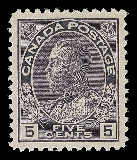 CANADA  112i,A very well centered mint example with dark, distinctive colour and bold impression; a choice, XF NH