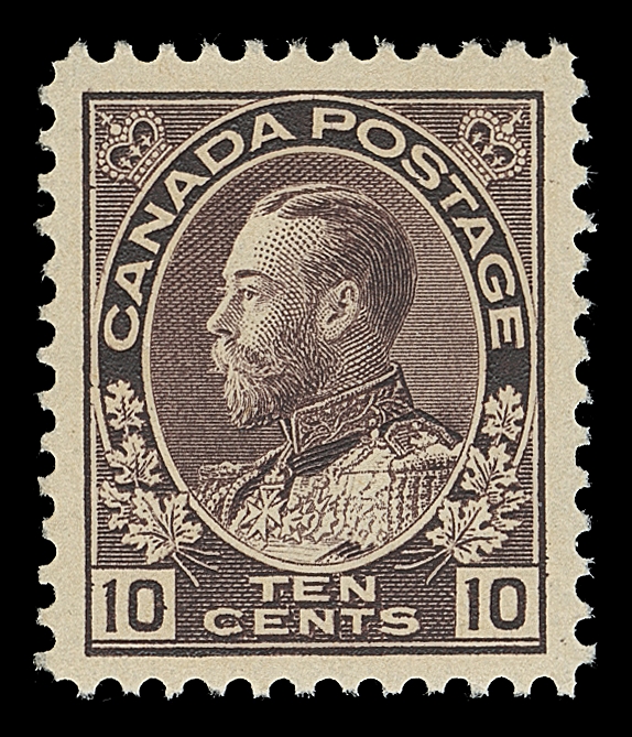 CANADA  116,A superb mint single showing of this key Admiral stamp intact  perforations, amazing colour and full immaculate original gum. XF NH; 1986 Greene Foundation certificate for a block from which it originates.