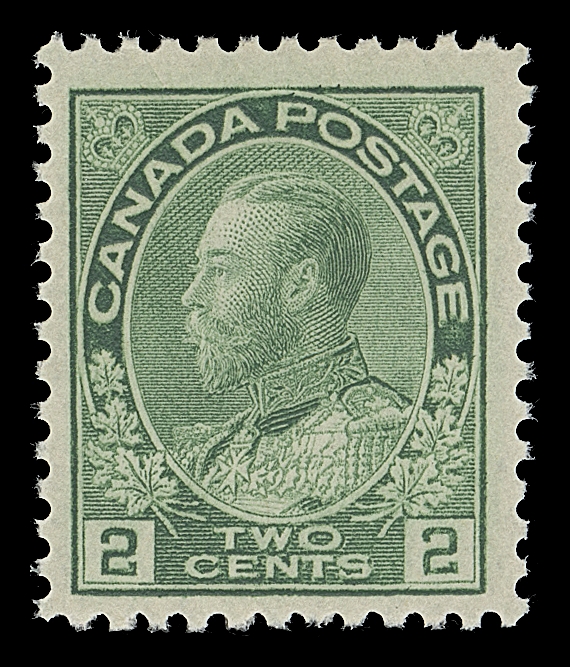 CANADA  107 printing / shade variety,An eye-arresting mint single with most dramatic pastel-like colour and impression, quite likely from a worn plate, a shade unlike any other on this particular stamp. A remarkable stamp that will stand out in any collection, F-VF NH