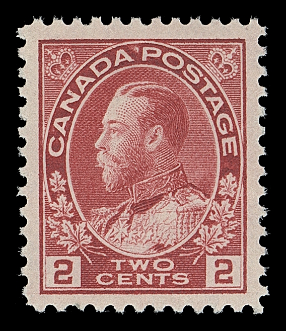 CANADA 106 shade,A remarkable mint single in an unusual fluorescent like shade, most distinctive among the myriad shades found on this particular stamp, well centered; ideal for the shade enthusiast, VF+ NH
