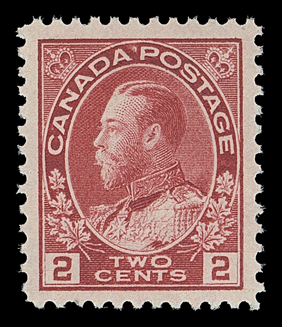 CANADA  106 shade,A remarkable mint single in an unusual fluorescent like shade, most distinctive among the myriad shades found on this particular stamp, well centered; ideal for the shade enthusiast, VF+ NH