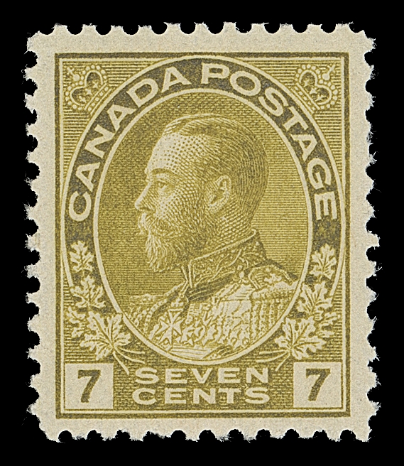 CANADA  113iv,An appealing mint example of this elusive shade, well centered full original gum; missing from many advanced Admiral collections, VF NH; 2008 Greene Foundation cert.