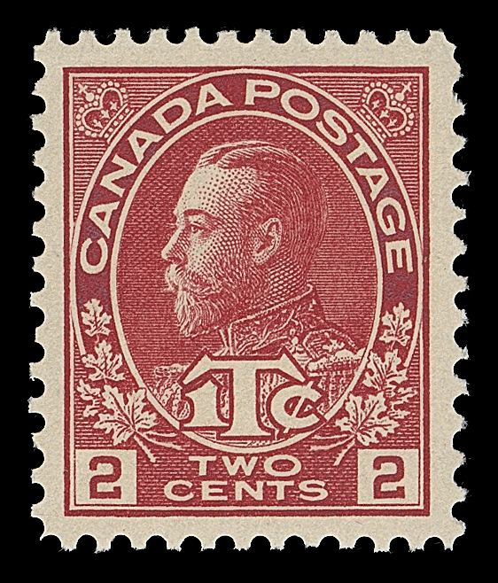 CANADA  MR3a,A precisely centered mint single, characteristic deep rich colour, VF+ NH; 2017 Greene Foundation cert.