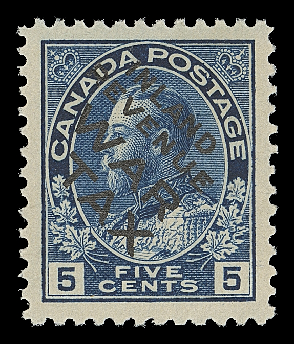 CANADA  MR2Bi,A superb mint example of this challenging stamp, displaying superior centering and noticeably large margins, radiant colour and full unblemished original gum. Rarely seen in such premium quality, VF+ NH GEM; 2017 Greene Foundation cert.