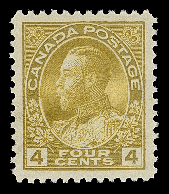 CANADA  110 shade,A very well centered mint single with outstanding colour and full original gum; a choice stamp in a deeper shade than normally encountered, XF NH; 2019 Greene Foundation cert. (Unitrade cat. for normal shade)